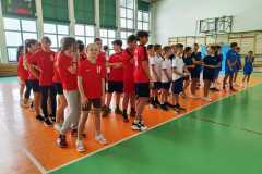Oficjalne rozpoczęcie gminnych zawodów piłki koszykowej w ramach Igrzysk Dzieci