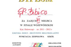 IMS drużynowe biegi przełajowe -Dziewczęta-2011-2012- etap wojewódzki