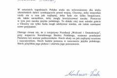 List Małżonki Prezydenta Rzeczpospolitej Polskie