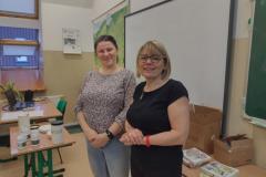 Z lewej pani Katarzyna Gazda-pani prowadząca warsztaty