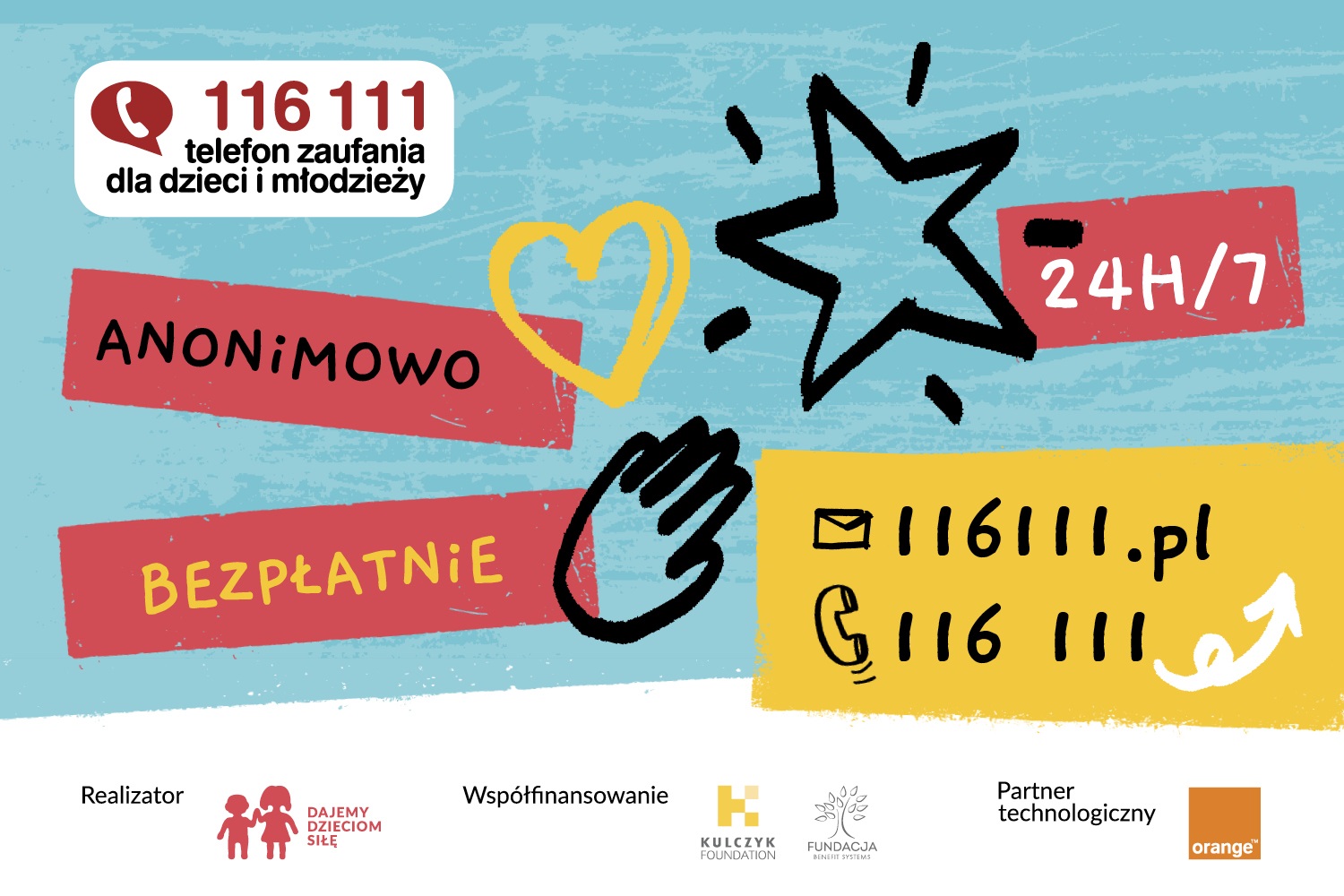 http://media.fdds.pl/ Plakat promujący telefon zaufania dla dzieci i młodzieży 116 111