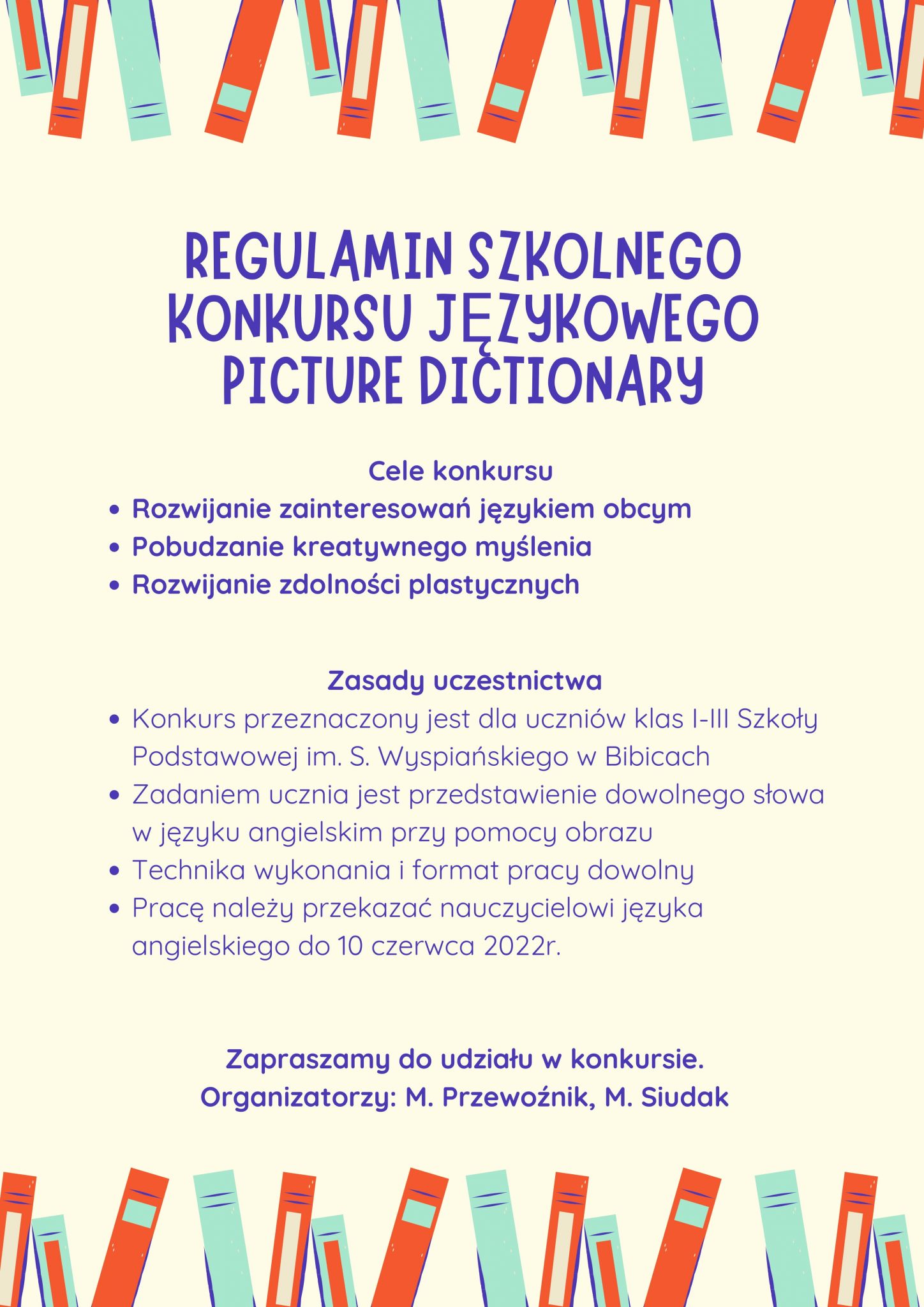 Regulamin szkolnego konkursu językowego "Picture dictionary"